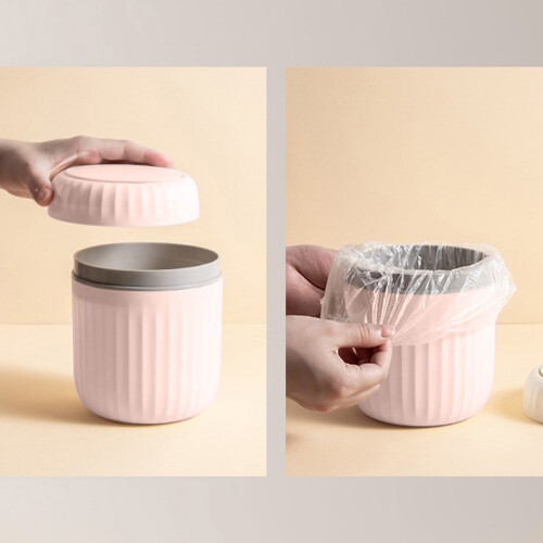 Desktop rubbish bin with lid 10L for home office dorm 2