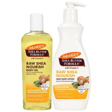 Palmer's Shea Butter Formula Body Care Bundle, Raw Shea Lotion (13.5 Oz) + Lightweight Body Oil (8.5 Fl Oz), Nourishing & Hydrating for Dry, Sensitive
