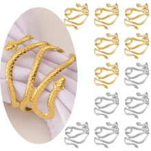 Ronds de serviette serpent, motif animal, 12 pièces