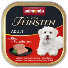 ANIMONDA Vom Feinsten Adult Beef and turkey heart - wet dog food - 150g