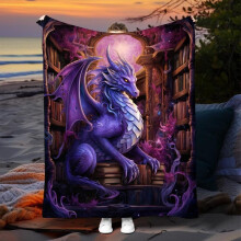 Magische Drachen-Flanelldecke, weich und leicht, 50 x 60 Zoll