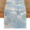 Coral linen table runner 13" x 72" geometric design 1