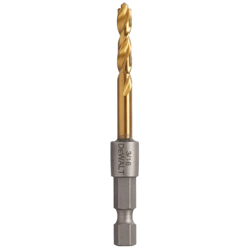DeWalt DEWALT DD5112 Impact Ready Titanium Nitride Coated Drill Bit, 3/16"
