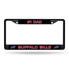 Rico Industries NFL Buffalo Bills #1 DAD Zwarte Chroomlijst Met Decal 12" x 6" Auto Accessoire