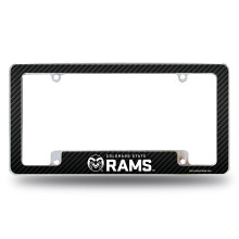 Rico Industries NCAA Colorado State Rams Carbon Fiber 12" x 6" Chrome Auto Kentekenplaat Frame