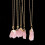 Colar com pingente de quartzo banhado a ouro e pedra natural. 1