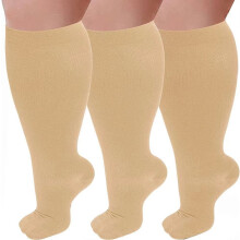 Compression Socks 15-20mmHg Knee Length Extra-Wide Calf