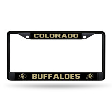 Rico Industries NCAA Colorado Buffaloes Zwarte Chrome Frame 12" x 6"