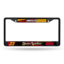 Rico Industries NASCAR Racing Bubba Wallace Zwart Chroomframe met Decals 12" x 6" Auto Accessoire