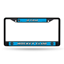Rico NHL Utah Hockey Club Zwart Chroom Nummerplaat Frame 12" x 6" Auto Accessoire
