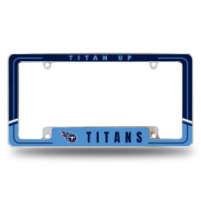 Rico Industries NFL Tennessee Titans 12" x 6" Chrome Autolicenseplaatframe voor Auto/Vrachtwagen/SUV