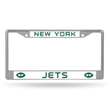 Rico Industries NFL New York Jets Premium 12" x 6" Chrome Frame - Auto Accessory