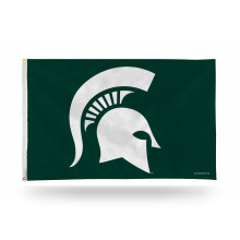 Rico Industries NCAA Single Sided Banner Flag with Grommets Michigan State Spartans Team Color 3' x 5'