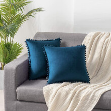 Samettinen turkispallotyynyn päällinen45 45 cm