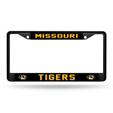 Rico Industries NCAA Missouri Tigers Zwart Chrome Frame 12" x 6"