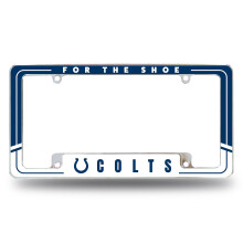 Rico Industries NFL Voetbal Indianapolis Colts Twee-Tonige 12" x 6" Chrome Autolijstplaat Frame