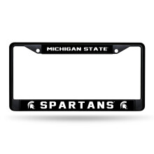 Rico Industries NCAA Michigan State Spartans Zwarte Chrome Frame 12" x 6"