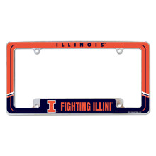 Rico Industries NCAA Illinois Fighting Illini 12" x 6" Chrome Auto Kentekenplaat Frame
