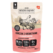 WIEJSKA ZAGRODA Chicken with Shrimps and Valerian – Wet Cat Food – 100g