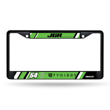 Rico Industries NASCAR Racing Ty Gibbs Zwart Chroom Frame met Decal Invoegen 12" x 6" Auto Accessoire