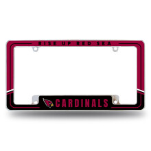 Rico Industries NFL Arizona Cardinals 12" x 6" Chrome Kentekenplaat Frame voor Auto