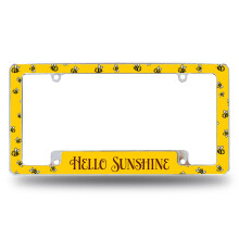 Rico Industries Hello Sunshine Bijen Auto Kentekenplaat Frame voor Auto/Vrachtwagen/SUV (30 cm x 15 cm)