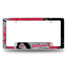 Rico Industries NCAA Ohio State Buckeyes Tie Dye 12" x 6" Chrome Auto Kentekenplaat Frame