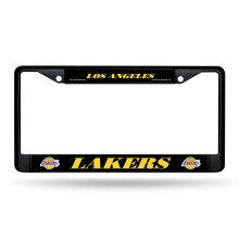 Rico Industries NBA Basketbal Los Angeles Lakers Zwart Chroom Frame 12" x 6"