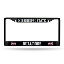 Rico Industries NCAA Mississippi State Bulldogs Zwart Chroom Frame 12" x 6" Auto Accessoire