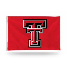 Rico Industries NCAA Single Sided Banner Flag with Grommets Texas Tech Red Raiders Team Color 3' x 5'