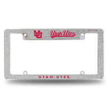 Rico Industries NCAA Utah Utes Zilveren Chrome Auto Bling Kentekenplaat Frame 12" x 6"