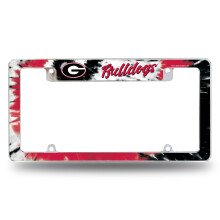 Rico Industries NCAA Georgia Bulldogs Tie Dye 12" x 6" Chroom Auto Kentekenplaathouder