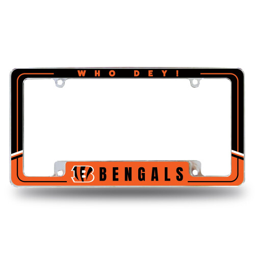 Rico Industries NFL Cincinnati Bengals 12" x 6" Chrome Auto Nummerplaat Frame