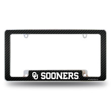 Rico Industries NCAA Oklahoma Sooners Carbon Fiber 12" x 6" Chrome Autolijst Frame