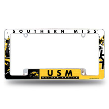 Rico Industries NCAA Southern Mississippi Golden Eagles 12" x 6" Chrome Auto Kentekenplaat Frame