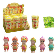 Set de 6 minifiguras de dinosaurios Sonny Angel en caja sorpresa