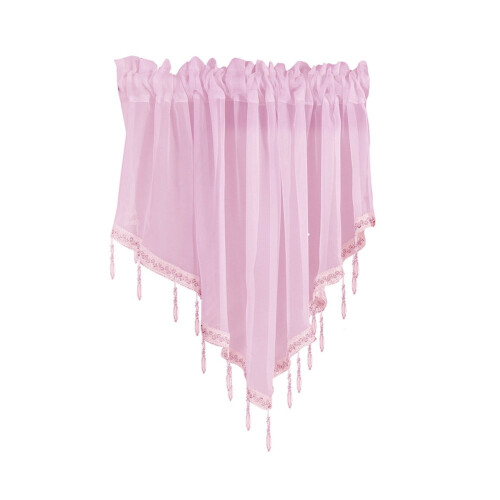 Yesbay triangle kitchen curtain valance light pink 1 piece 1