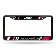Rico Industries NASCAR Racing Denny Hamlin Zwart Chroom Frame met Decals 12" x 6" Auto Accessoire