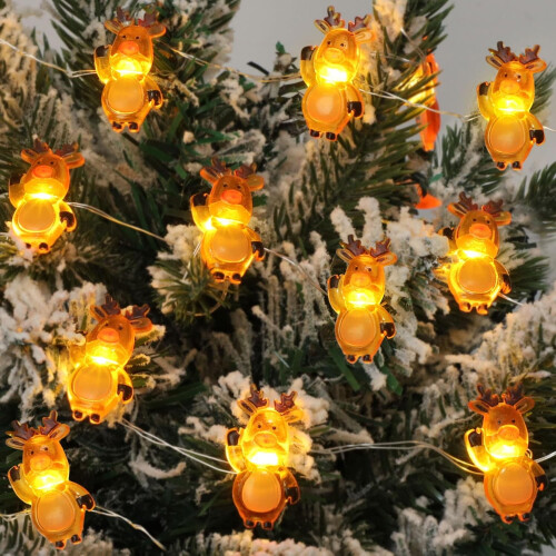 Christmas String Lights Snowman Design 10ft 30LED 1
