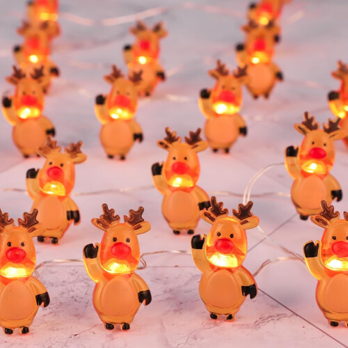 Christmas String Lights Snowman Design 10ft 30LED 2