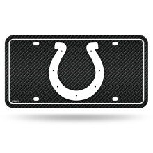 Rico Industries NFL Indianapolis Colts Carbon Fiber Metalen Tag 8.5" x 11" - Perfect voor Auto