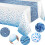 ZOELNIC polka dot plastic tablecloth and sequin runner set 3
