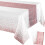 ZOELNIC polka dot plastic tablecloth and sequin runner set 6