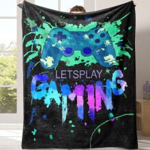 Couverture en flanelle pour manette de jeu, douce, légère et chaude