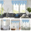 Cortina de voile semitransparente com acabamento em miçangas, 130 x 60 cm (51 x 24 polegadas) 5