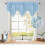 Cortina de voile semitransparente com acabamento em miçangas, 130 x 60 cm (51 x 24 polegadas) 3
