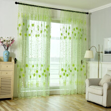 Blackout Curtains Green Sheer Voile Panel
