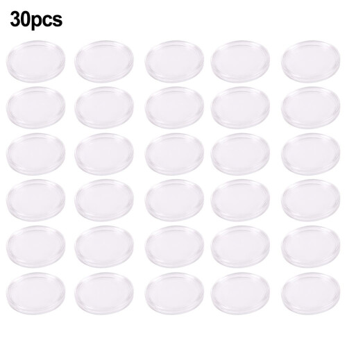 Münzbox, durchsichtig, luftdicht, 30 Stück, 40,6 mm