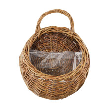Wandmontierter Weidenblumenkorbhalter für den Außenbereich (1 Stück)
