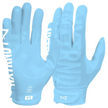 Guantes de Fútbol Nxtrnd G1 Pro para Hombre, Guantes Adhesivos (Azul Columbia, Pequeño)